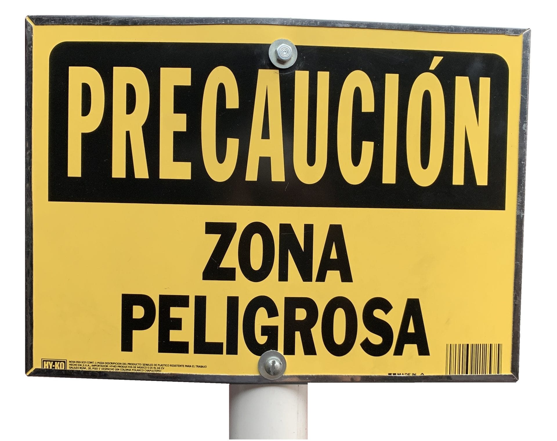 Letrero de precaución intercambiable del robot banderero
