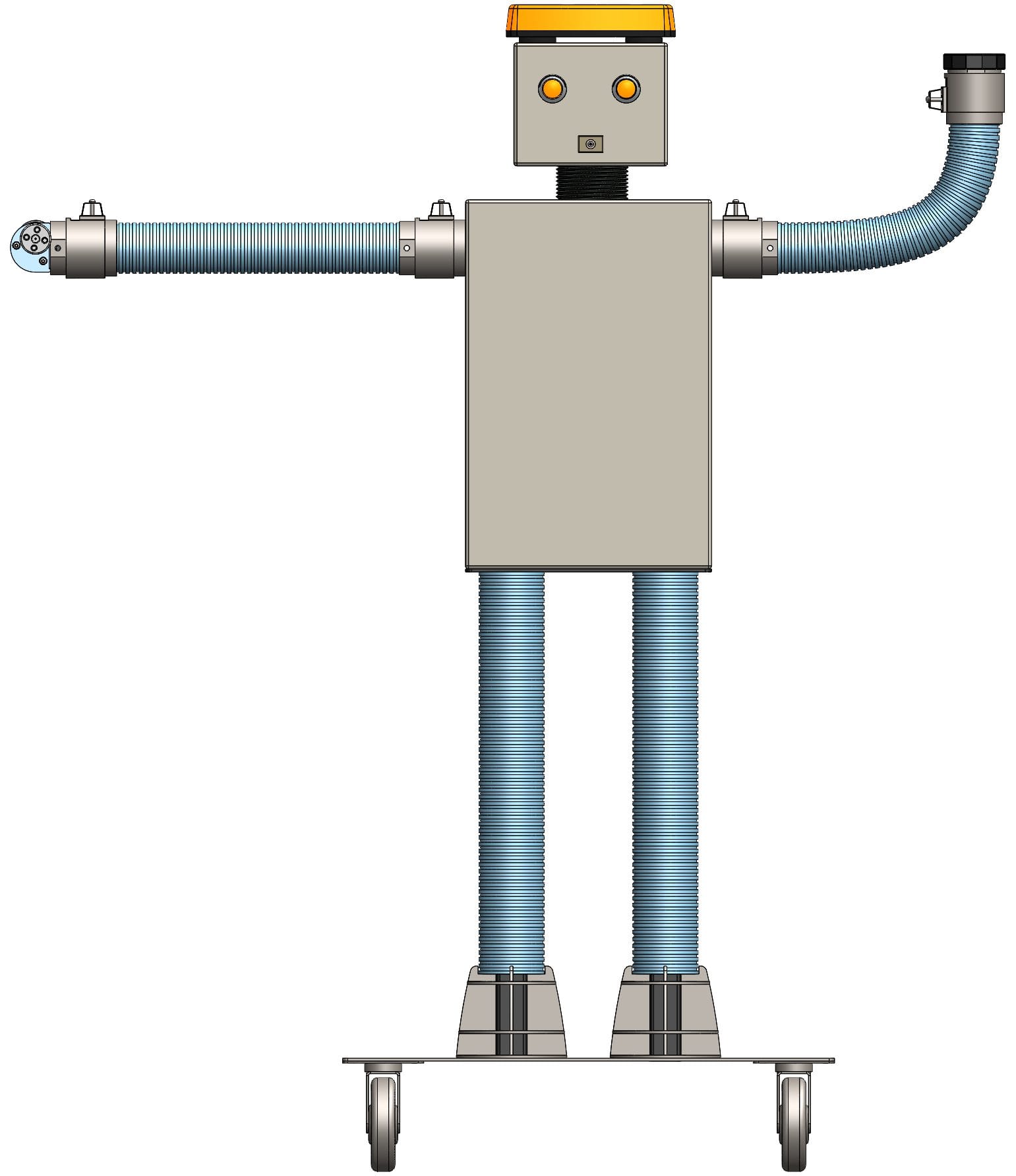 Diseño original del robot banderero FLAGBOT